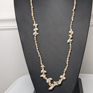 LONG SHELL NECKLACE HANDMADE 18" CAN BE DOUBLED BEACH NECKLACE NWOT